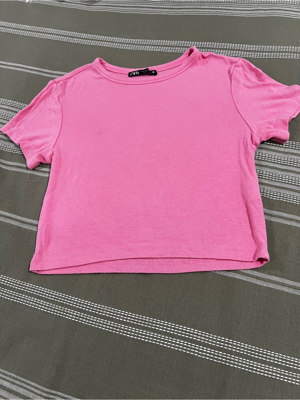 Zara Pink Short Sleeve Crewneck Tee